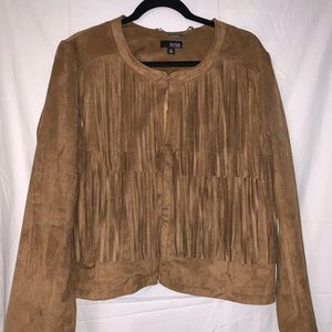 Ana Fringe tan jacket.